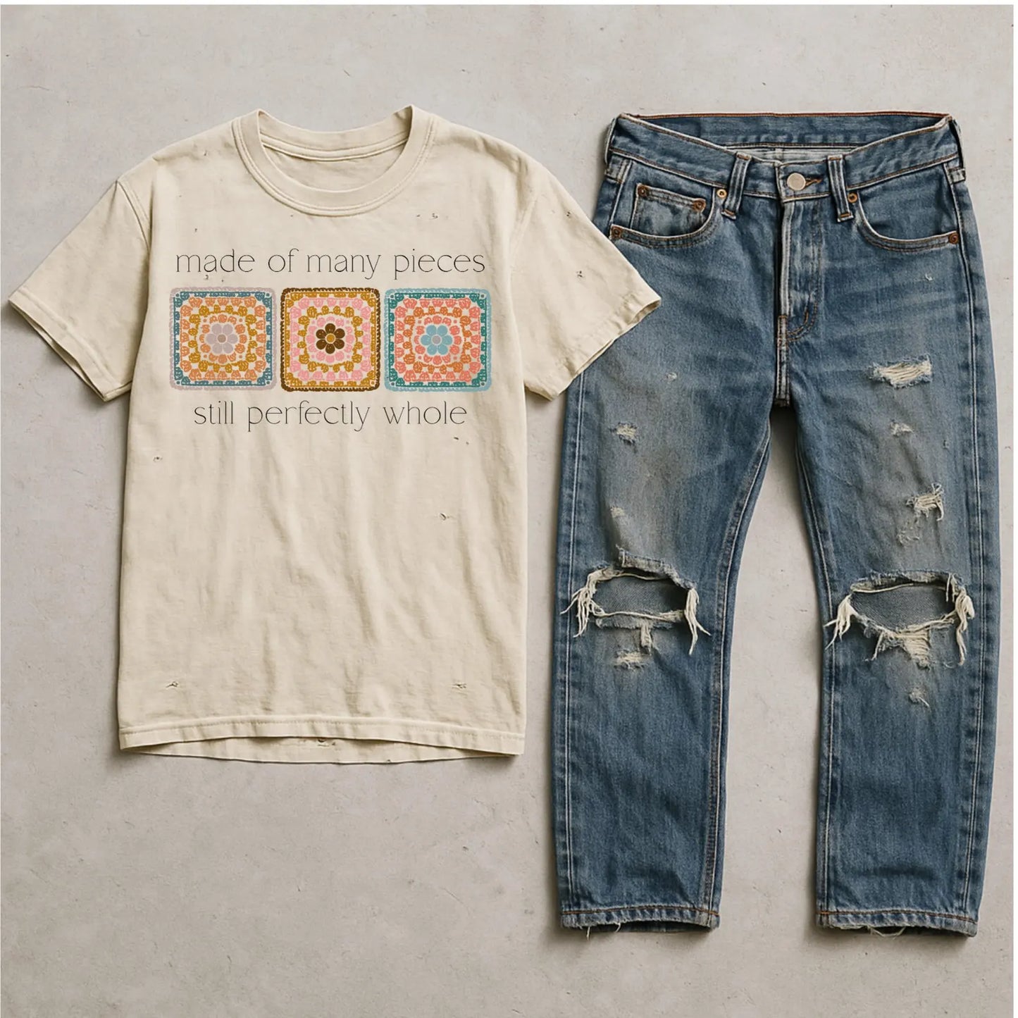 Made Of Many Pieces Natural T-Shirt