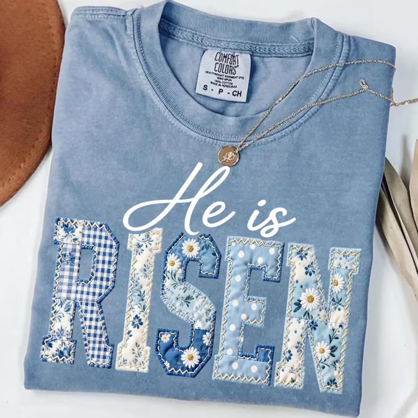 He Is Risen Blue Comfort Colors