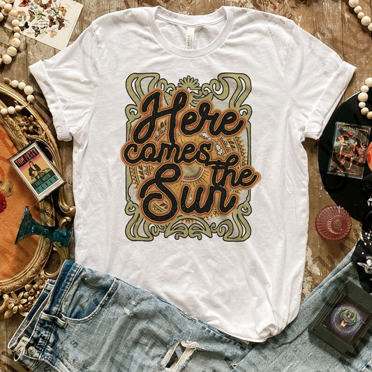 Here Comes The Sun White Tee