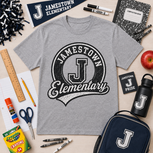 Jamestown Elementary Spirit Grey Tee