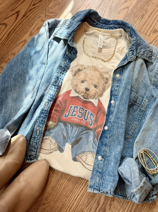 Jesus Bear Cream Tee