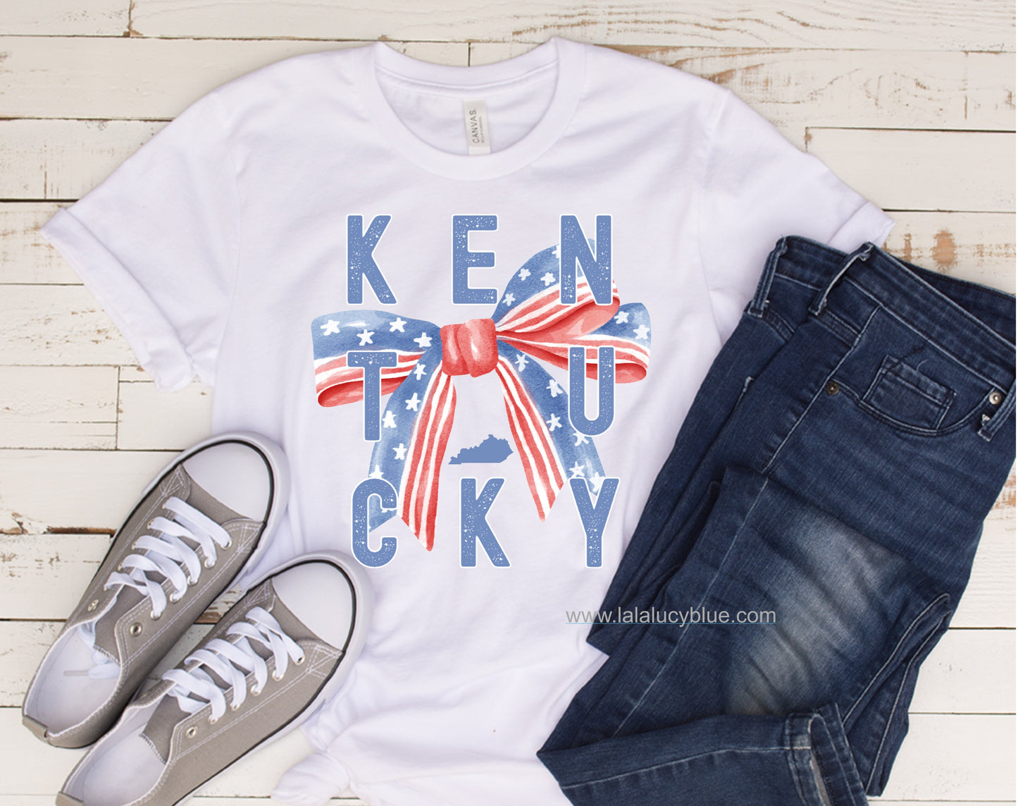 Patriotic Kentucky White Tee