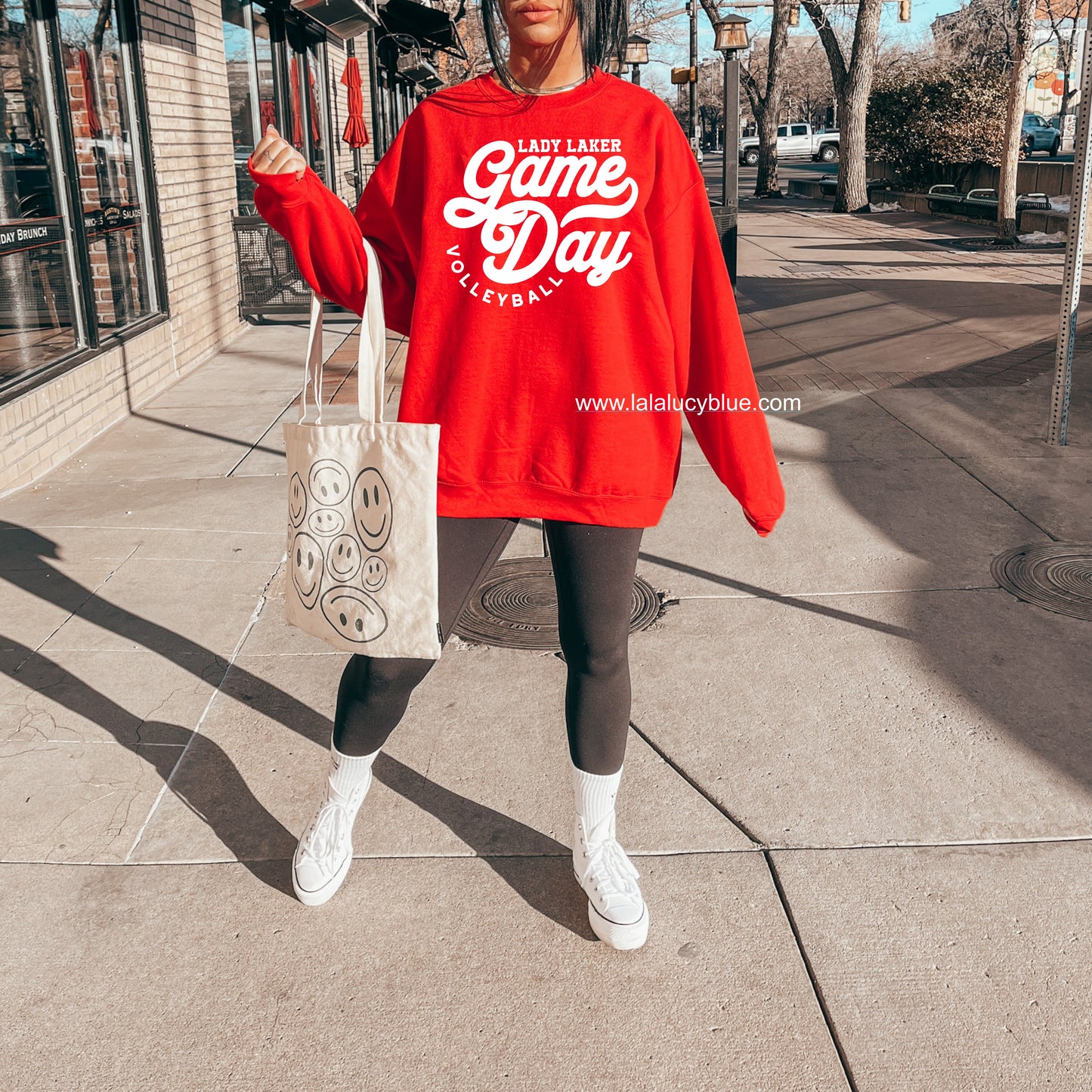 Lady Laker Volleyball Gameday Red Sweatshirt