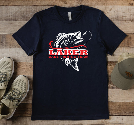 Laker Bass Fishing Team Navy Tee