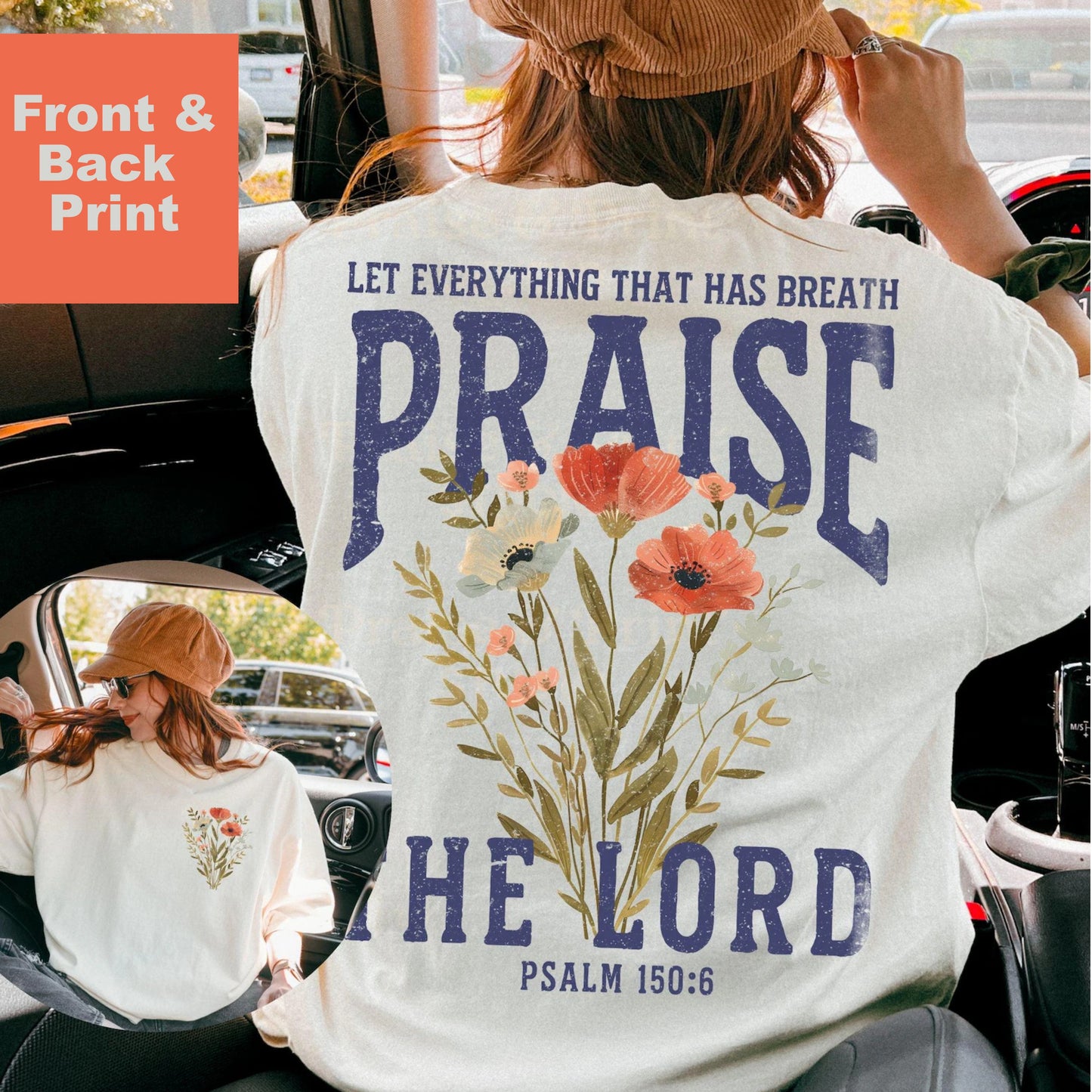 Let Everything That Has Breath Praise The Lord Cream Front & Back