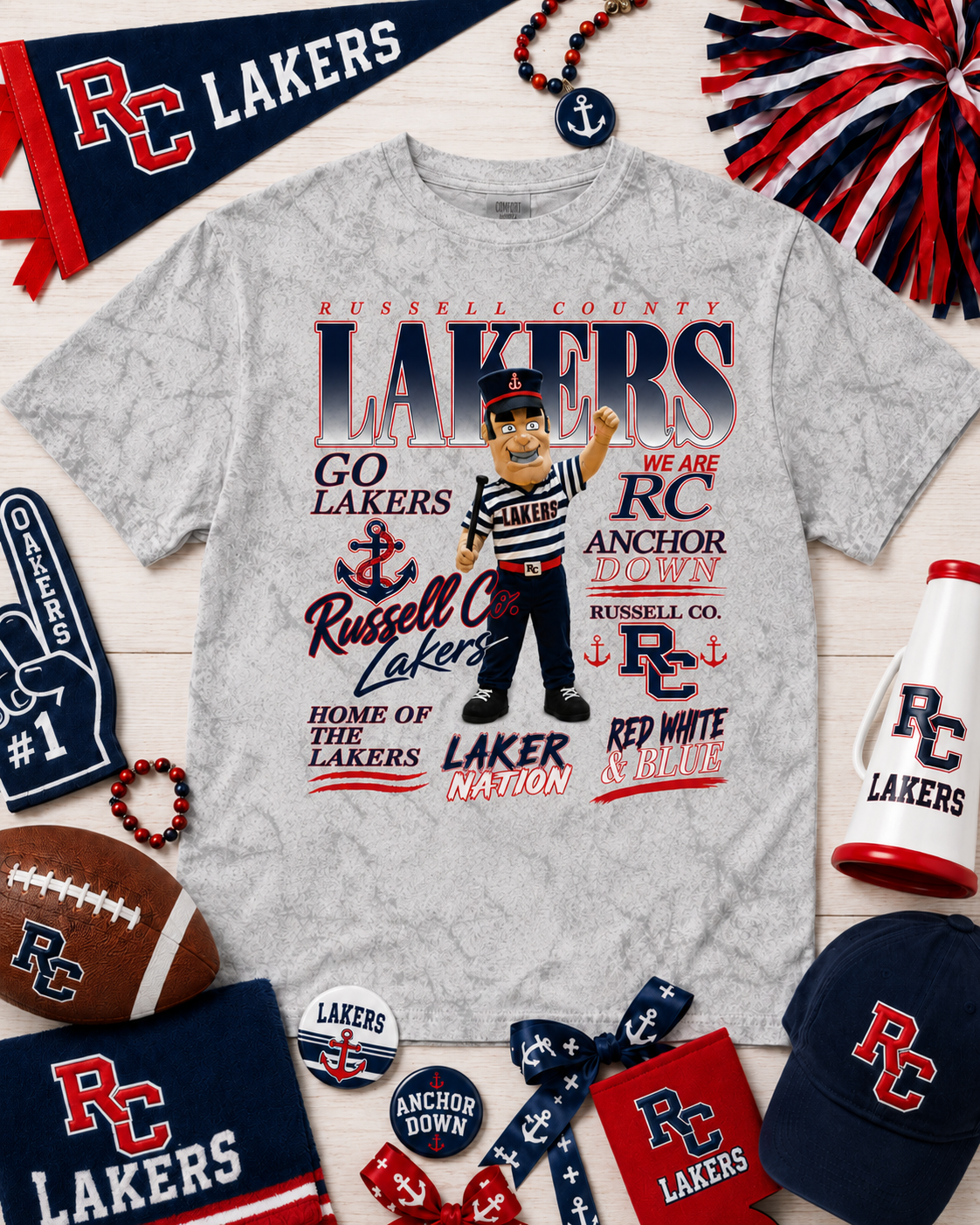 Laker Mascot - Larry The Laker *Choose Style & Color*