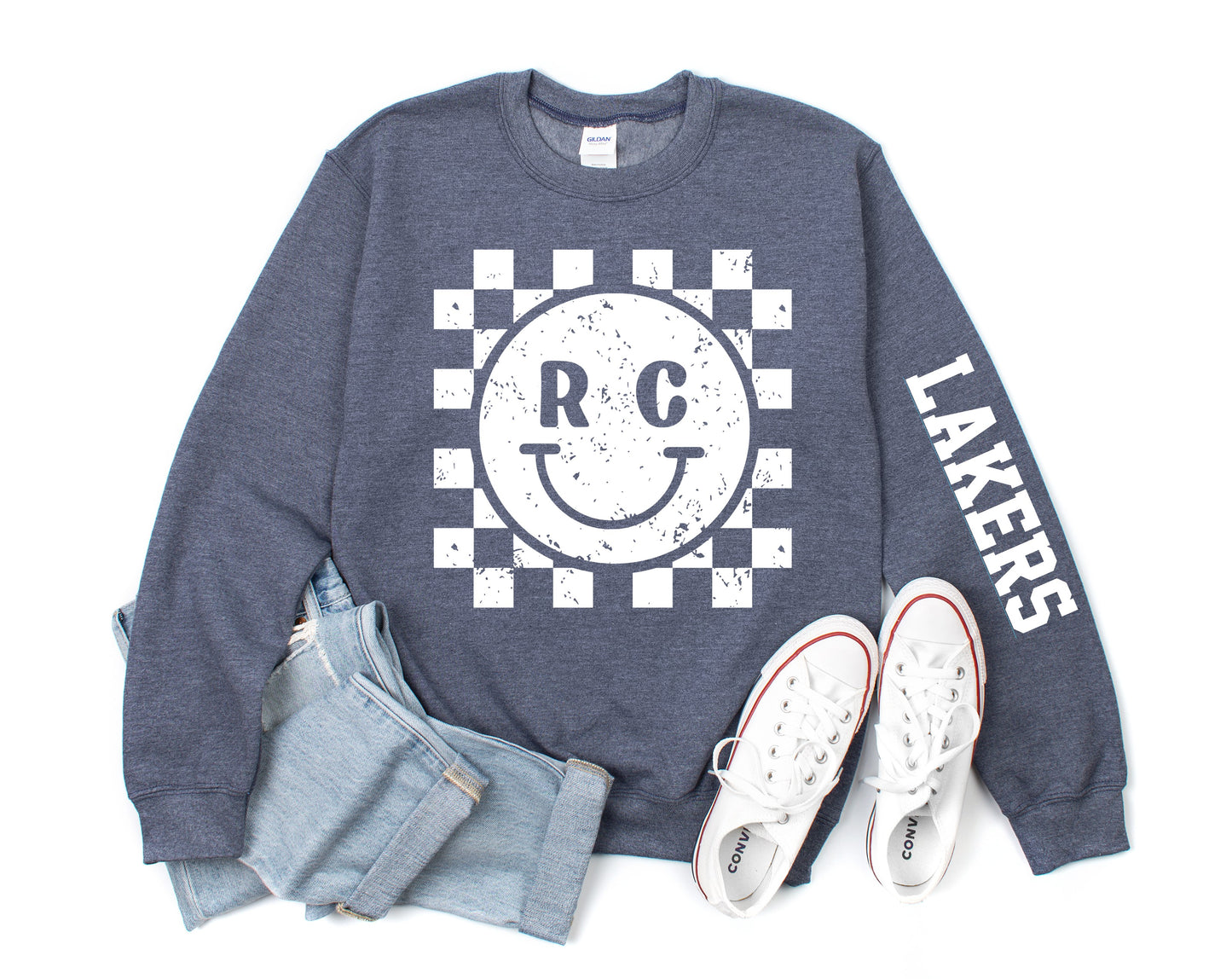 RC Laker Checked Heather Navy