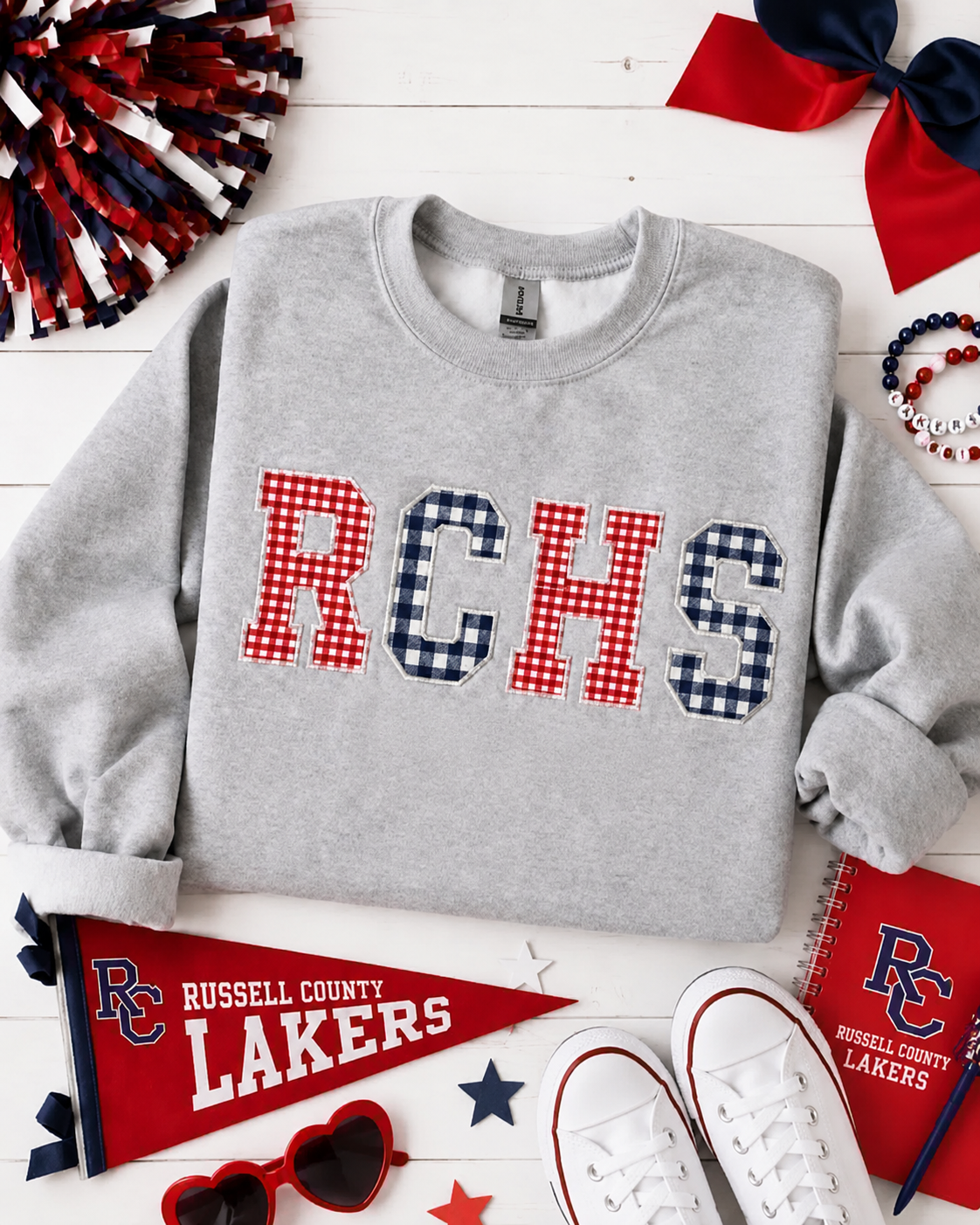 RCHS EMBROIDERED GREY SWEATSHIRT