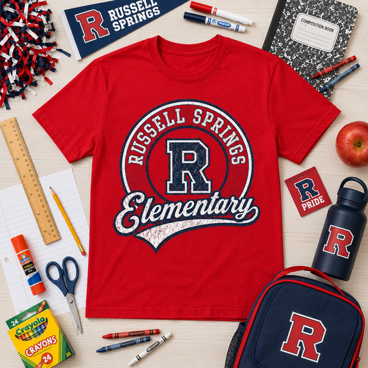 Russell Springs Elementary Red Tee *Choose Style*