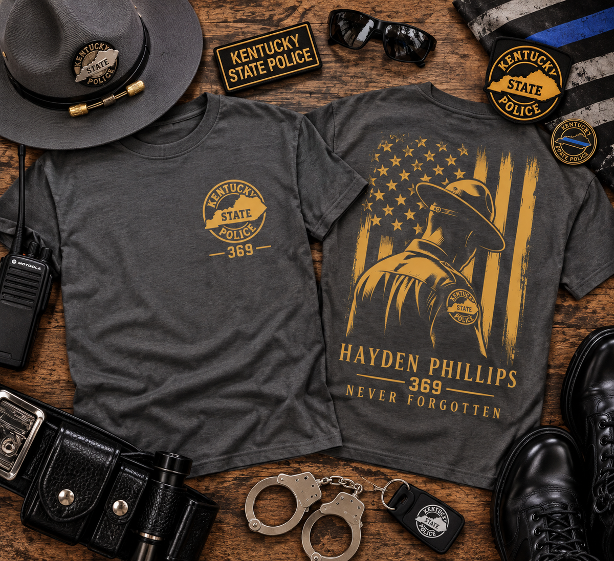 Hayden Phillips Memorial Grey *Fundraiser T-Shirt*