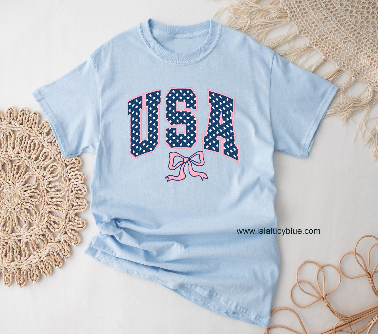 USA Pink & Blue Tee